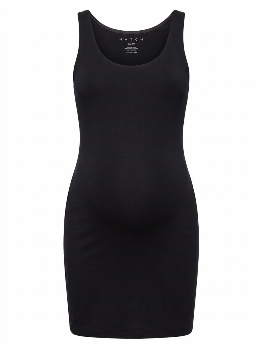 HATCH Black Scoop Neck Maternity Tank Dress